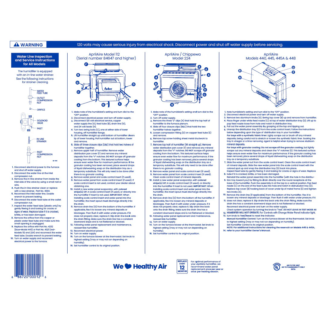 AprilAire 12 Replacement Water Panel - Image 7