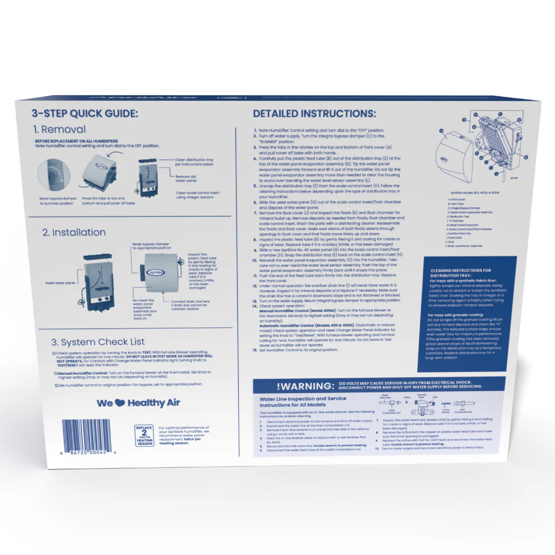 AprilAire 45 Replacement Water Panel - Image 8